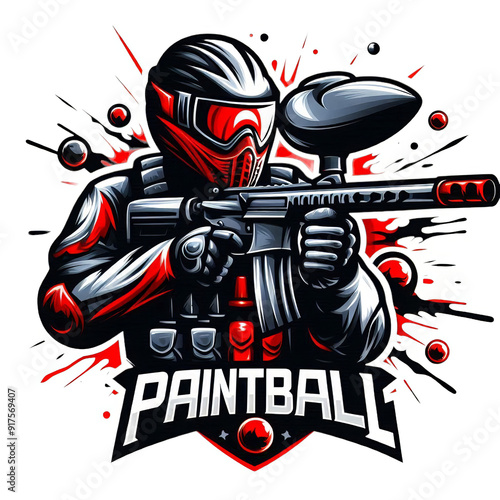 logo paintball, sport, vector, editing