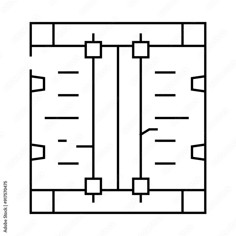 container for delivery line icon vector. container for delivery sign. isolated contour symbol black illustration container for delivery line icon vector. container for delivery sign. isolated contour symbol black illustration