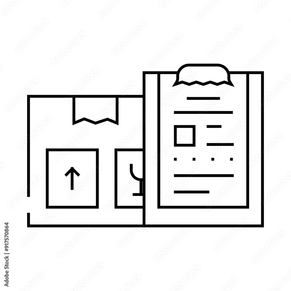 documents of import and export line icon vector. documents of import and export sign. isolated contour symbol black illustration documents of import and export line icon vector. documents of import and export sign. isolated contour symbol black illustration