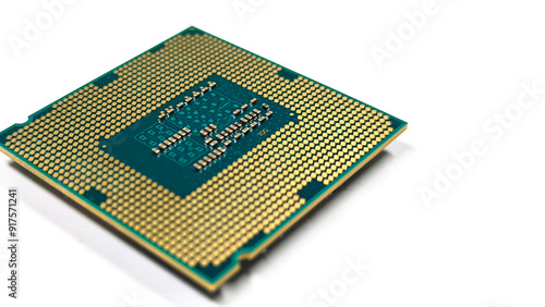 cpu on white background. central processing unit photo