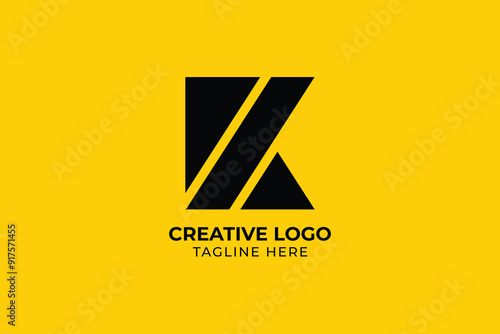 letter K financial graphic logo, letter k luxury logo design concept template