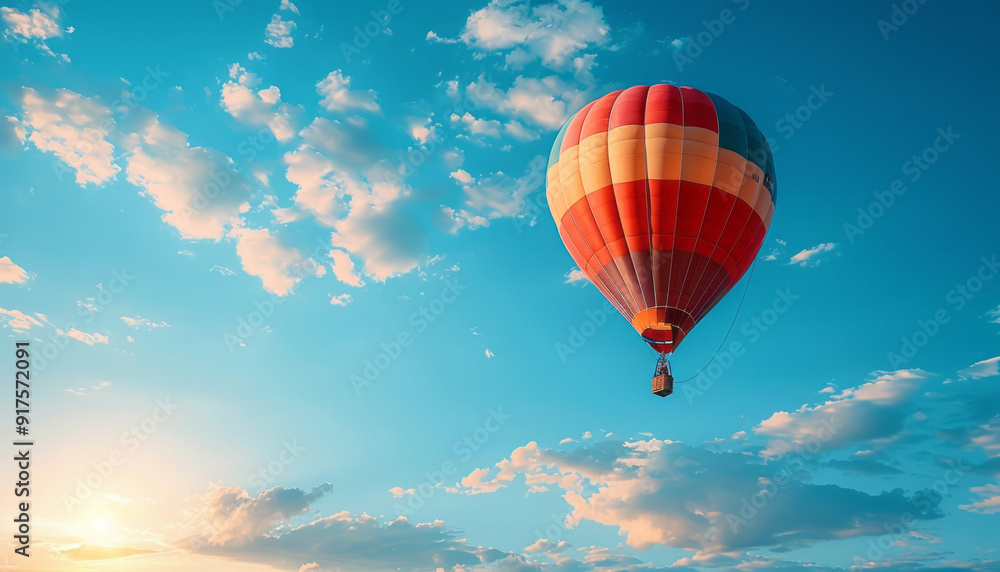 Fototapeta premium an air balloon in the sky.generative ai