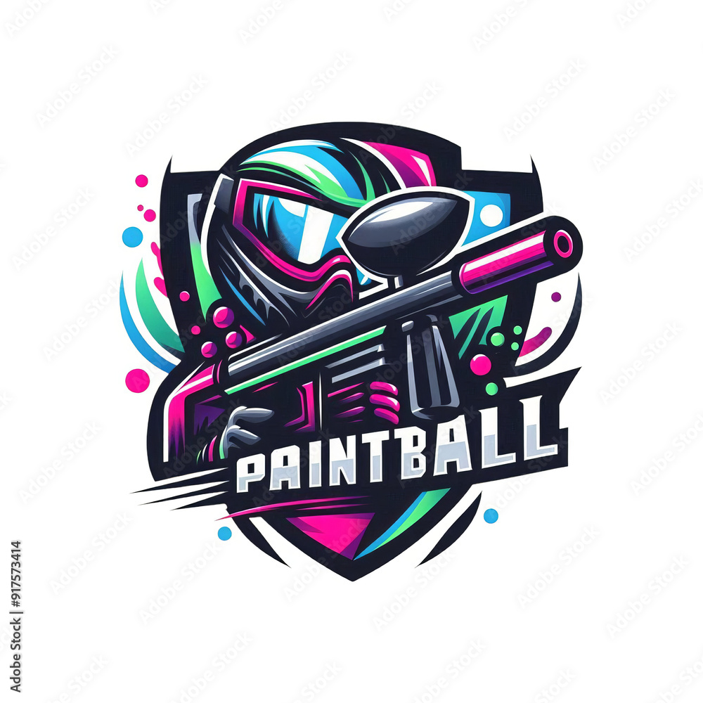 Fototapeta premium logo paintball, sport, vector, editing