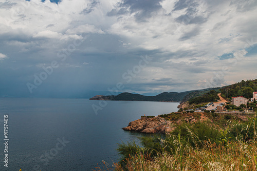 Incredible seascape in the city of Vrbnik, Krk Croatia. 27.06.2024