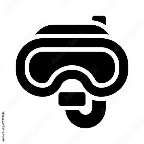 snorkeling glyph icon