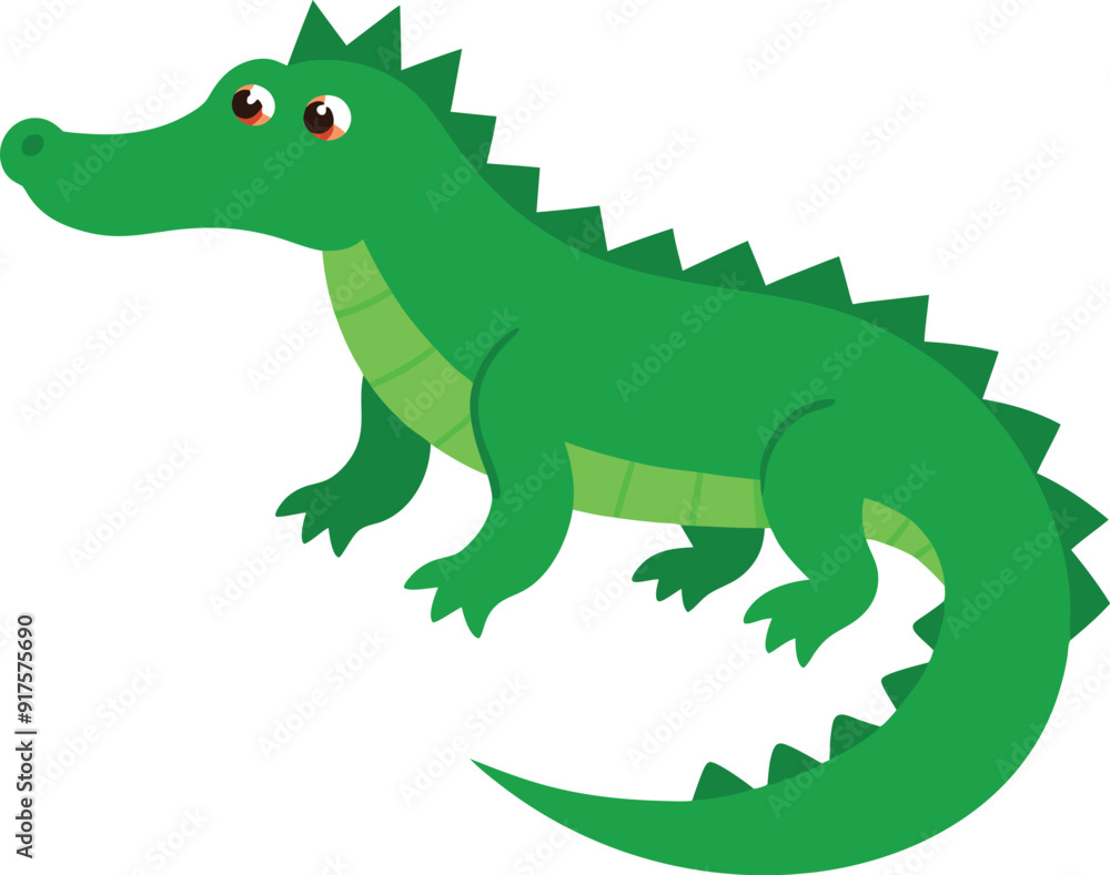 Naklejka premium crocodile, Print, vector