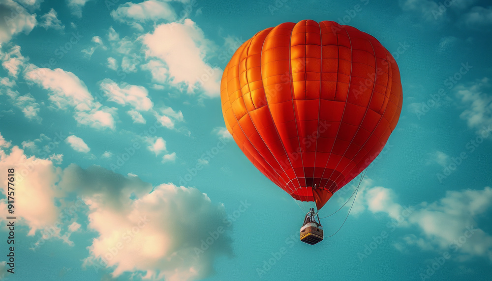 Fototapeta premium an air balloon in the sky.generative ai