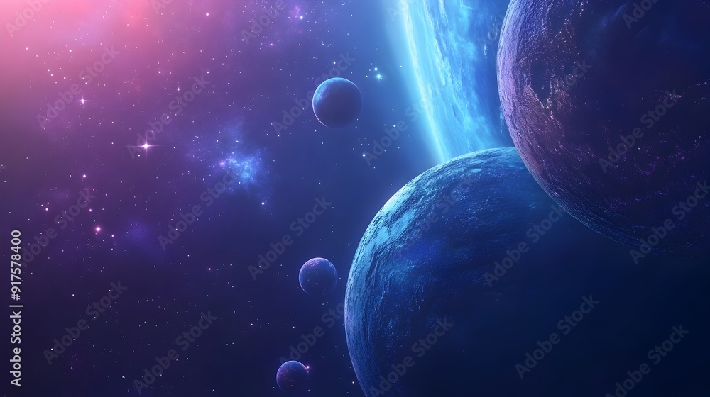 Intergalactic Cosmic Space Scene with Planets,Stars,and Celestial Abstract Intergalactic Cosmic Space Scene with Planets,Stars,and Celestial Abstract