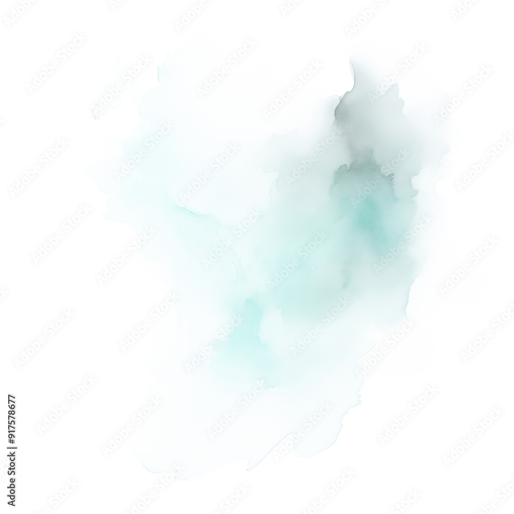 Obraz premium Ink splash of cyan color on a transparent background