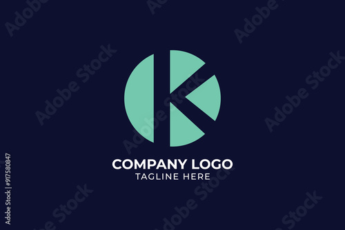 Minimal elegant monogram  K KK initial based Alphabet icon logo, Technology Letter K Logo Abstract 