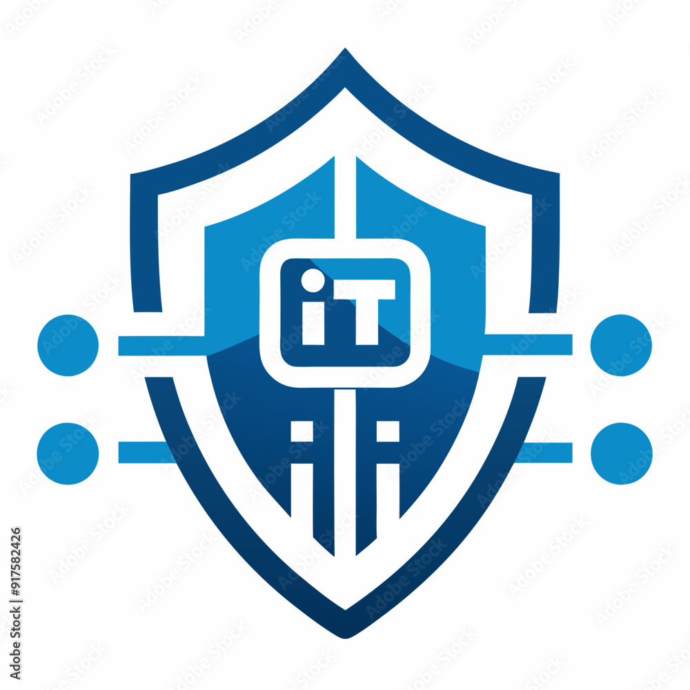IT Network Security logo design vector art Illustration IT Network Security logo design vector art Illustration