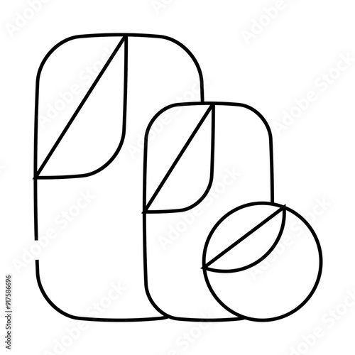 collapsible reflector line icon vector. collapsible reflector sign. isolated contour symbol black illustration