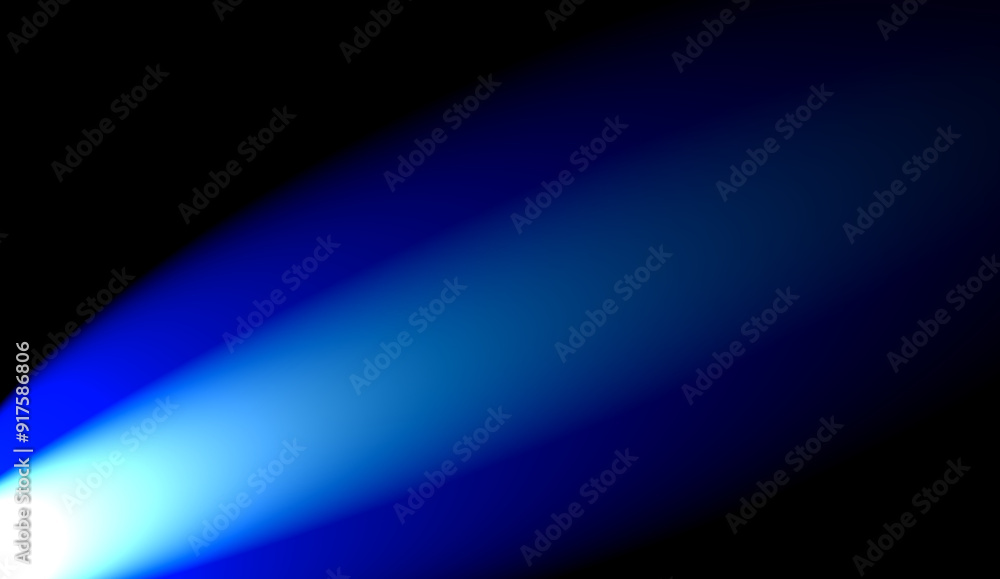 blue light in the upper left with a dark background. lights reflectors against black background blue light in the upper left with a dark background. lights reflectors against black background