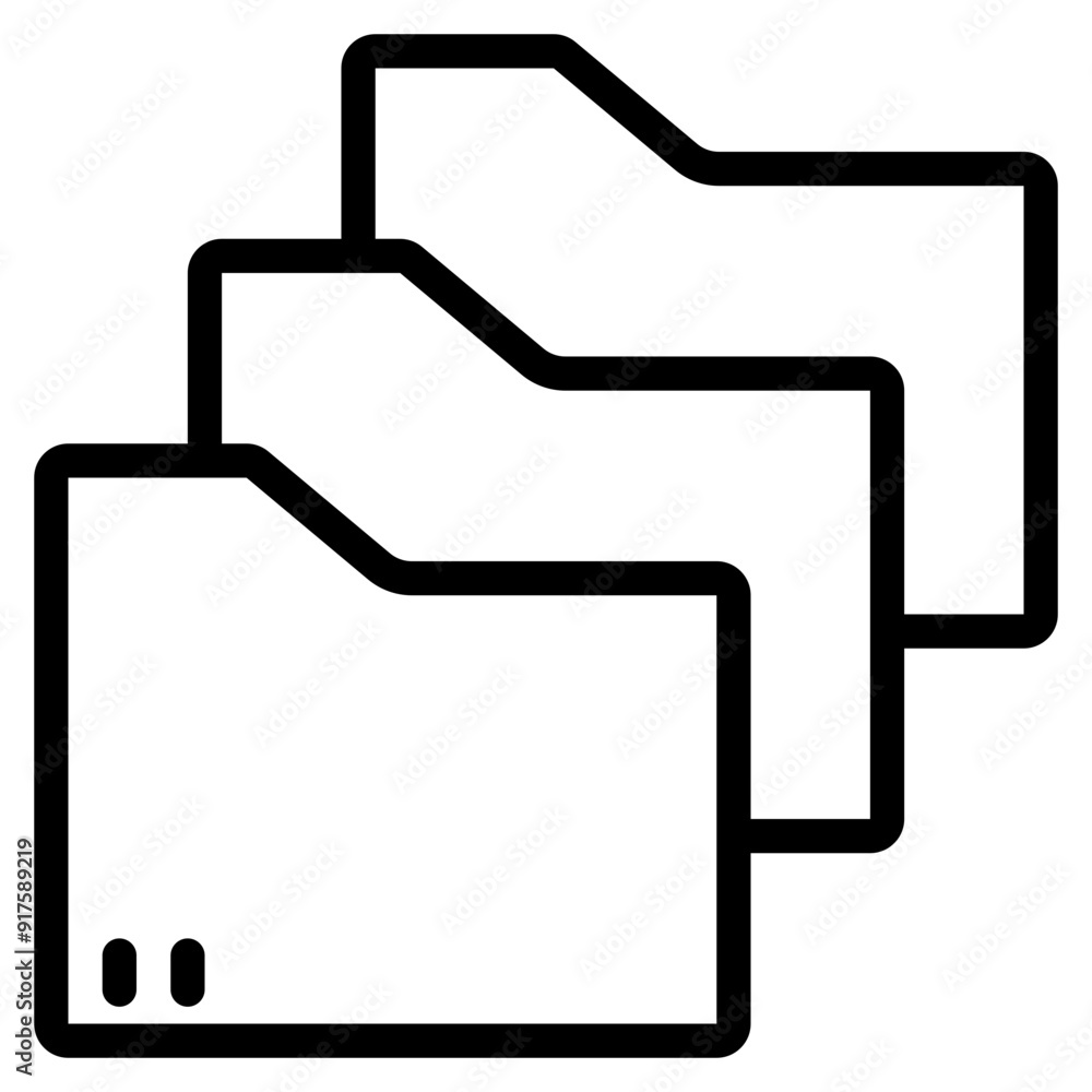 Folder Icon in Line Style Suitable for Web, Apps, Presentation, or Printable Meaning Folder Icon in Line Style Suitable for Web, Apps, Presentation, or Printable Meaning