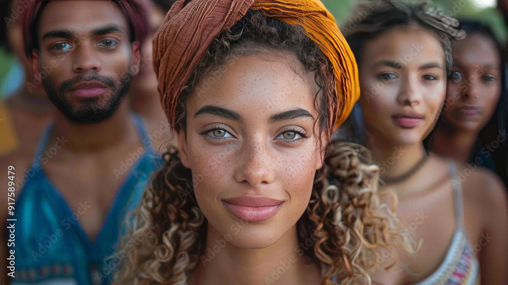 large mixed group of multicultural people look camera,generative ai large mixed group of multicultural people look camera,generative ai