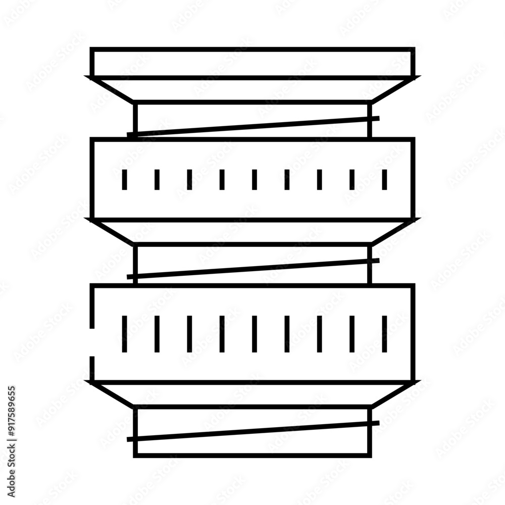 macro rings line icon vector. macro rings sign. isolated contour symbol black illustration macro rings line icon vector. macro rings sign. isolated contour symbol black illustration