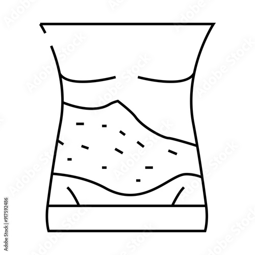 shingles skin disease line icon vector. shingles skin disease sign. isolated contour symbol black illustration