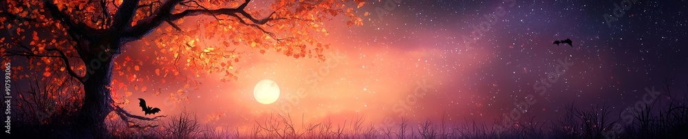 A Halloween background with bright colors. A Halloween background with bright colors.