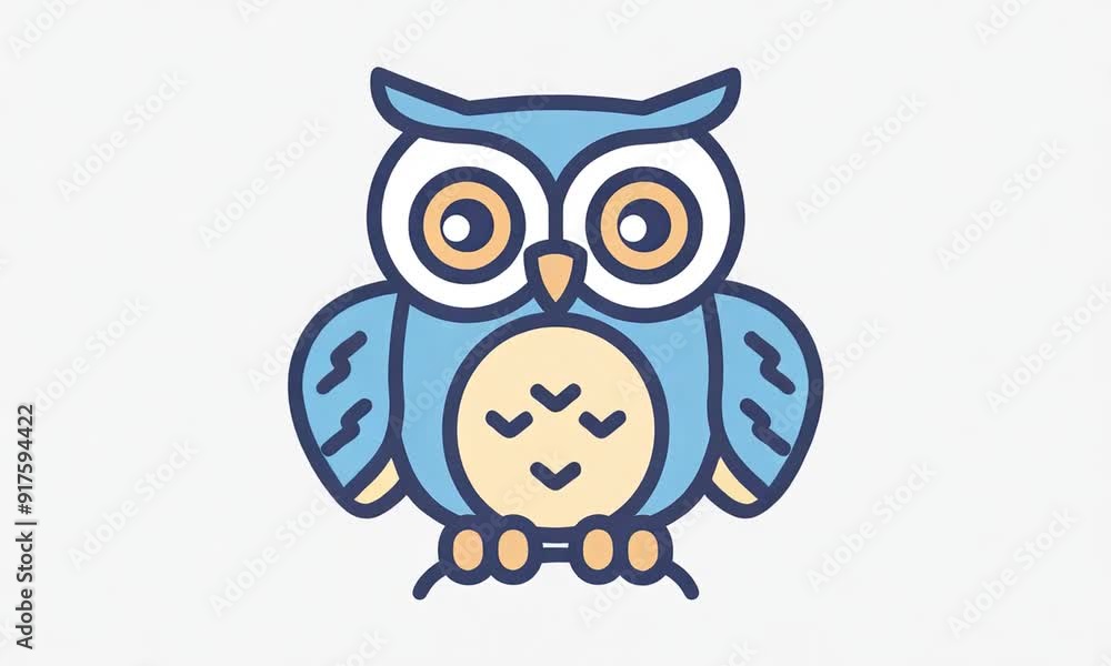 Cute Cartoon Owl Illustration Cute Cartoon Owl Illustration