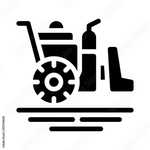 plow glyph icon