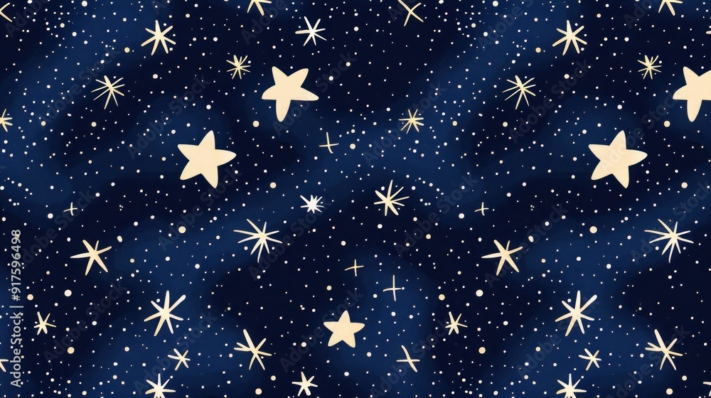 Night Sky with Stars Seamless Pattern Night Sky with Stars Seamless Pattern