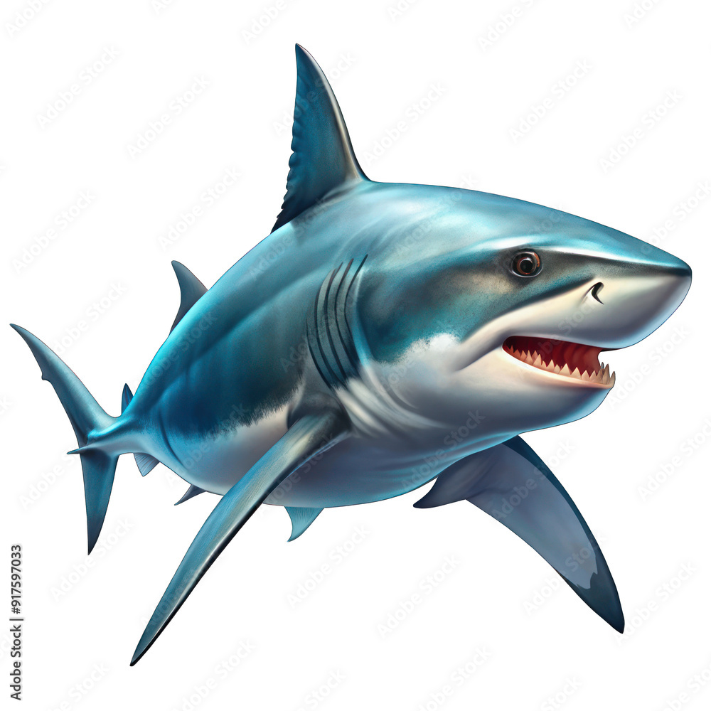 Obraz premium Shark isolated on transparent background