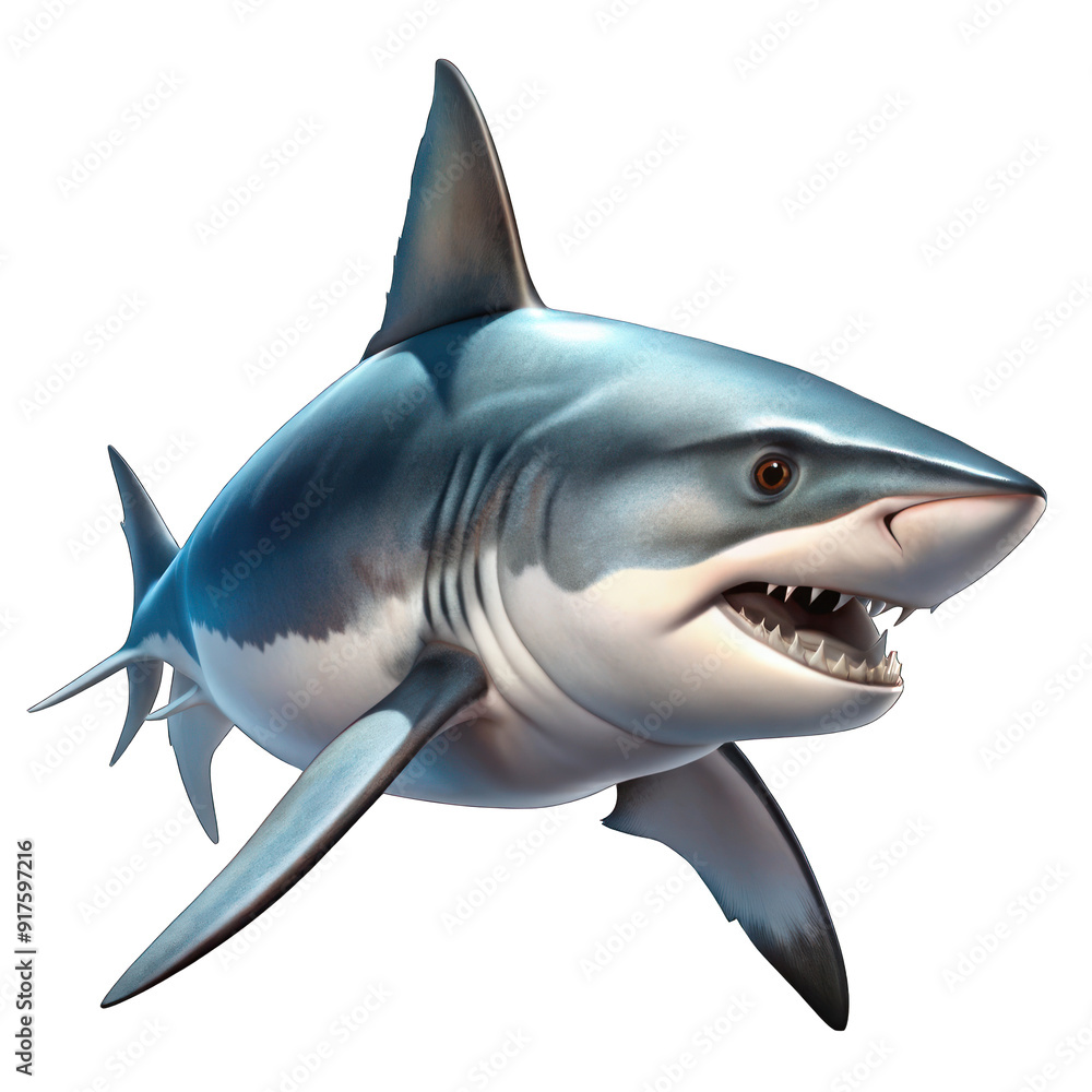 Obraz premium Shark isolated on transparent background
