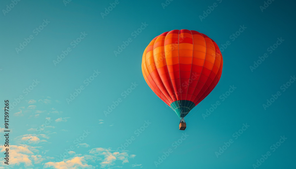 Fototapeta premium an air balloon in the sky.generative ai