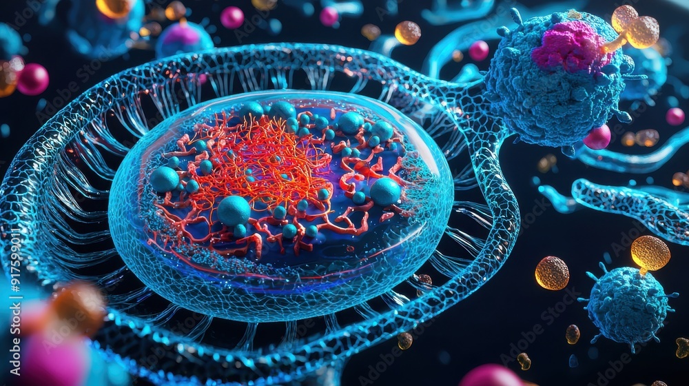Components of Eukaryotic cell, nucleus and organelles and plasma ...
