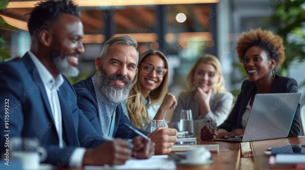 A diverse group of professionals engaged in a business meeting, sharing ideas and discussing strategies in a modern office setting. A diverse group of professionals engaged in a business meeting, sharing ideas and discussing strategies in a modern office setting.