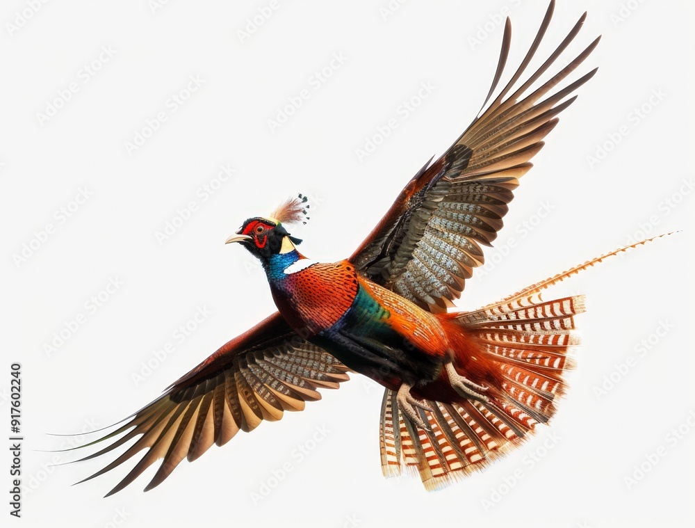 Sharp Focus Captures the Beauty of a Ringneck Pheasant in Flight Sharp Focus Captures the Beauty of a Ringneck Pheasant in Flight