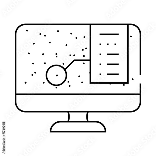 virtual planetarium line icon vector. virtual planetarium sign. isolated contour symbol black illustration photo