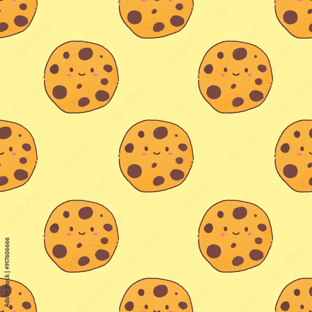 seamless pattern cute cookies handdrawn, suitable for any purpose. for example, background, website design, mobile app, wallpaper, wrapping paper, textile, etc seamless pattern cute cookies handdrawn, suitable for any purpose. for example, background, website design, mobile app, wallpaper, wrapping paper, textile, etc