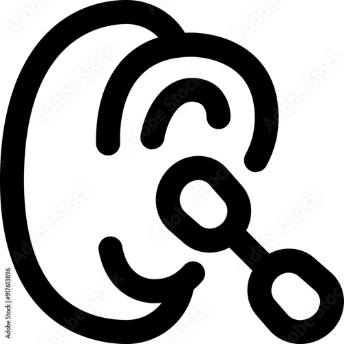UI cotton swabs Vector Icon Illustration. Line Style