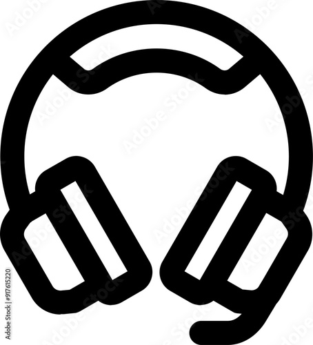 UI headphone Vector Icon Illustration. Line Style