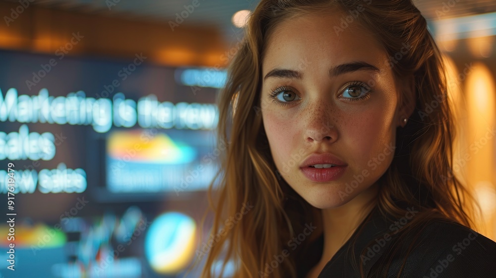 Portrait of a Young Woman with a Thoughtful Expression Portrait of a Young Woman with a Thoughtful Expression