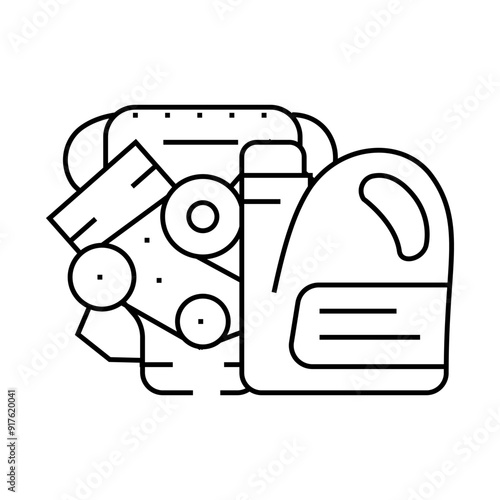 engine oil line icon vector. engine oil sign. isolated contour symbol black illustration