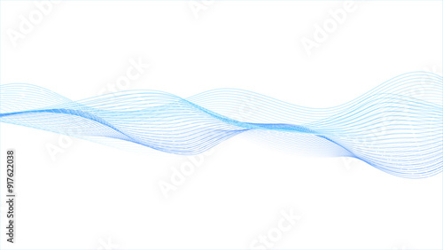 Abstract blend blue wave line science and technology futuristic blue waves curve lines banner background design. Abstract blue wave lines on transparent background.