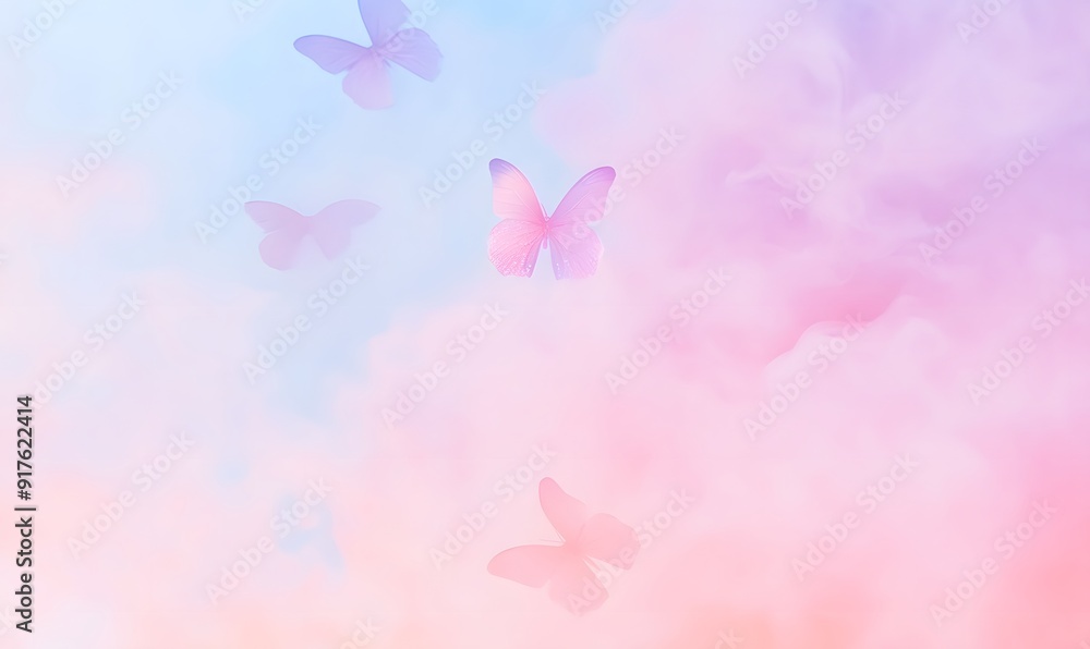 ethereal glowing butterflies with a trail of flight, Generative AI ethereal glowing butterflies with a trail of flight, Generative AI