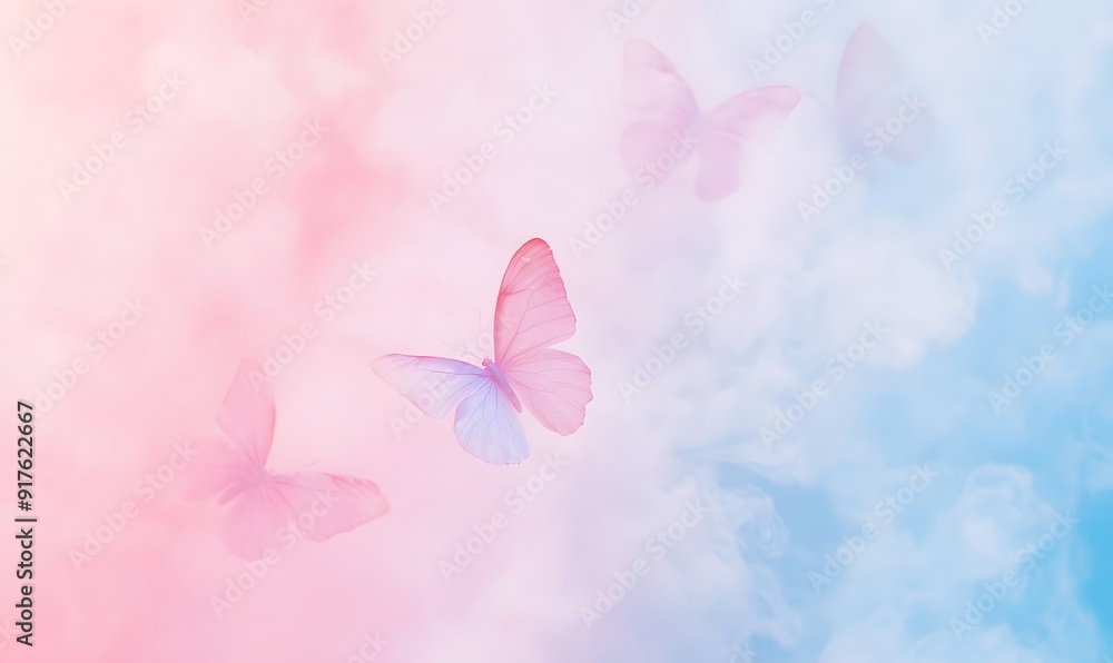 ethereal glowing butterflies with a trail of flight, Generative AI ethereal glowing butterflies with a trail of flight, Generative AI