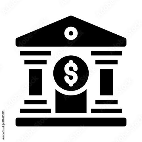 bank glyph icon