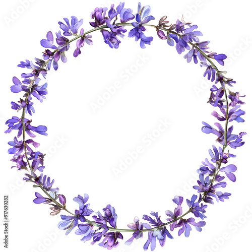 Lavender floral frame illustration