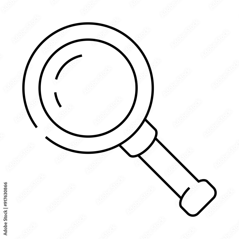 search file line icon vector. search file sign. isolated contour symbol black illustration