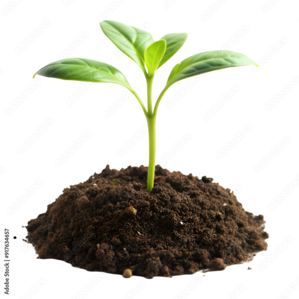 custom made wallpaper toronto digitalYoung green plant growing out of black soil