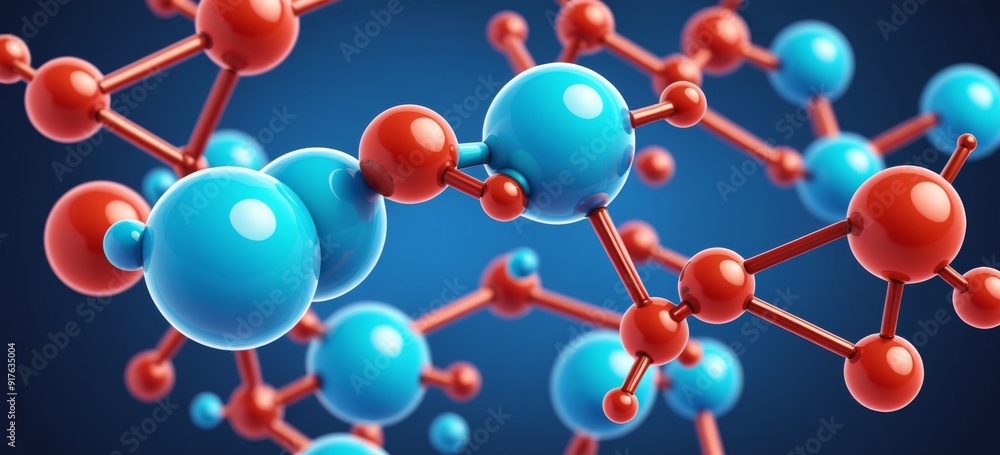 Close-Up View of Interconnected Lines and Spheres Representing M Close-Up View of Interconnected Lines and Spheres Representing M