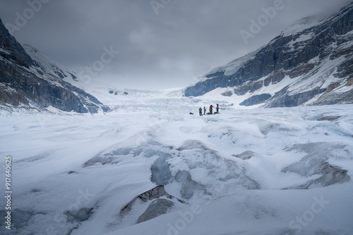 Beautiful landscape near Athabasca glacier in Alberta, Canada  photo