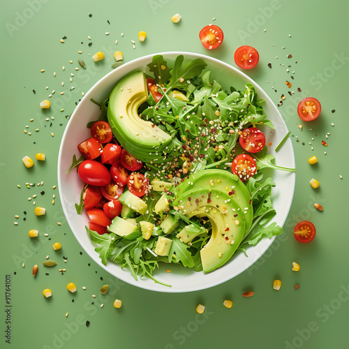 Fresh and healthy salad in a bowl