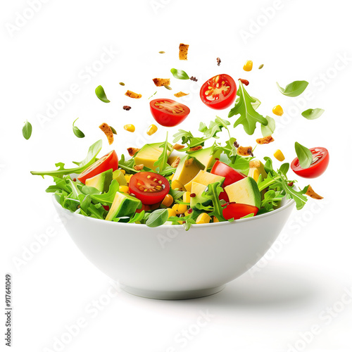 Fresh and healthy salad in a bowl