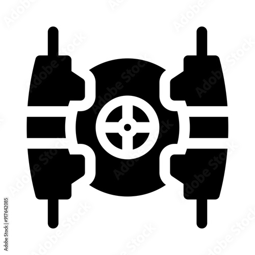 brake pads glyph icon