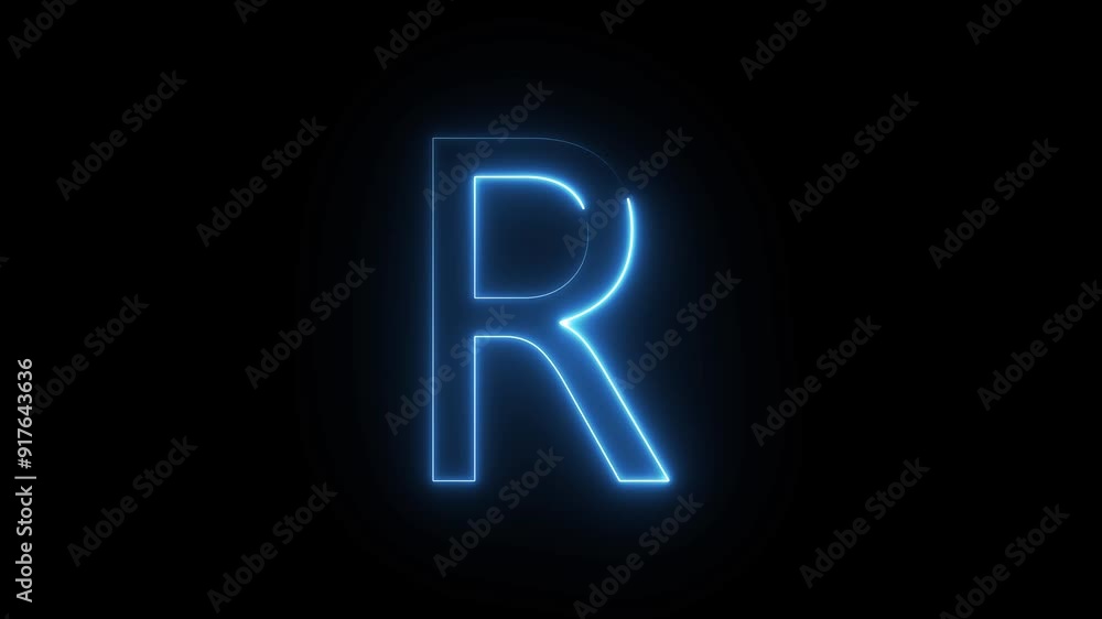 Animated neon letter symbol icon. Blue Neon alphabet, font, character, letters and educational concept animation. Animated neon letter symbol icon. Blue Neon alphabet, font, character, letters and educational concept animation.